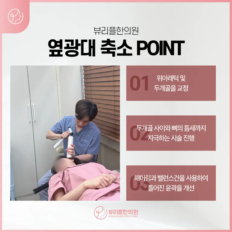 압구정 뷰리플한의원 옆광대 축소 포인트