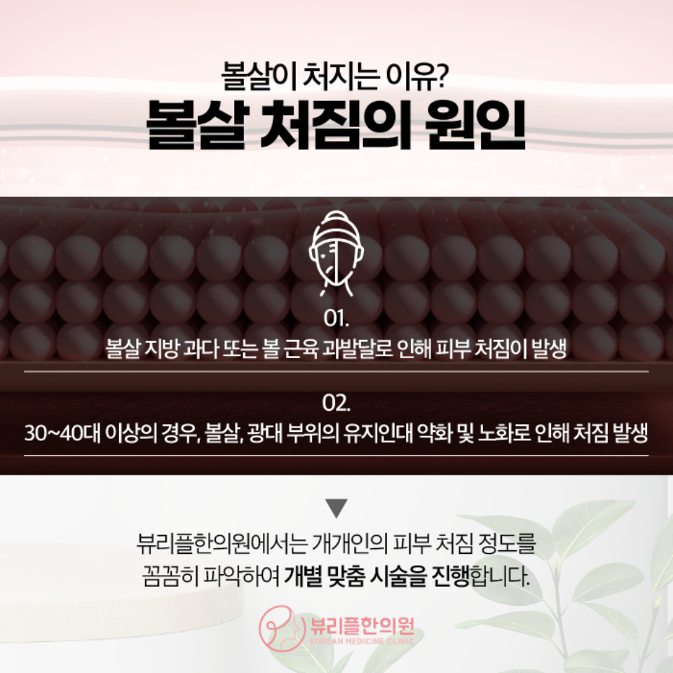 압구정 뷰리플한의원 볼살 처짐의 원인