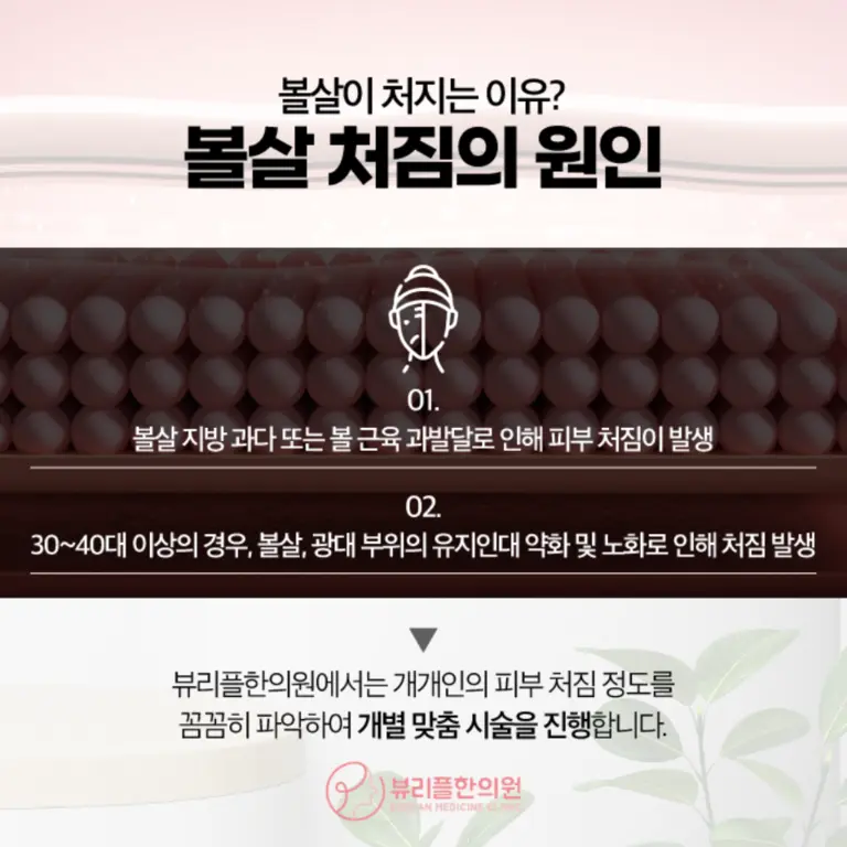 압구정 뷰리플한의원 볼살 처짐의 원인