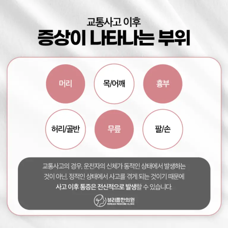 압구정 뷰리플한의원 교통사고 증상