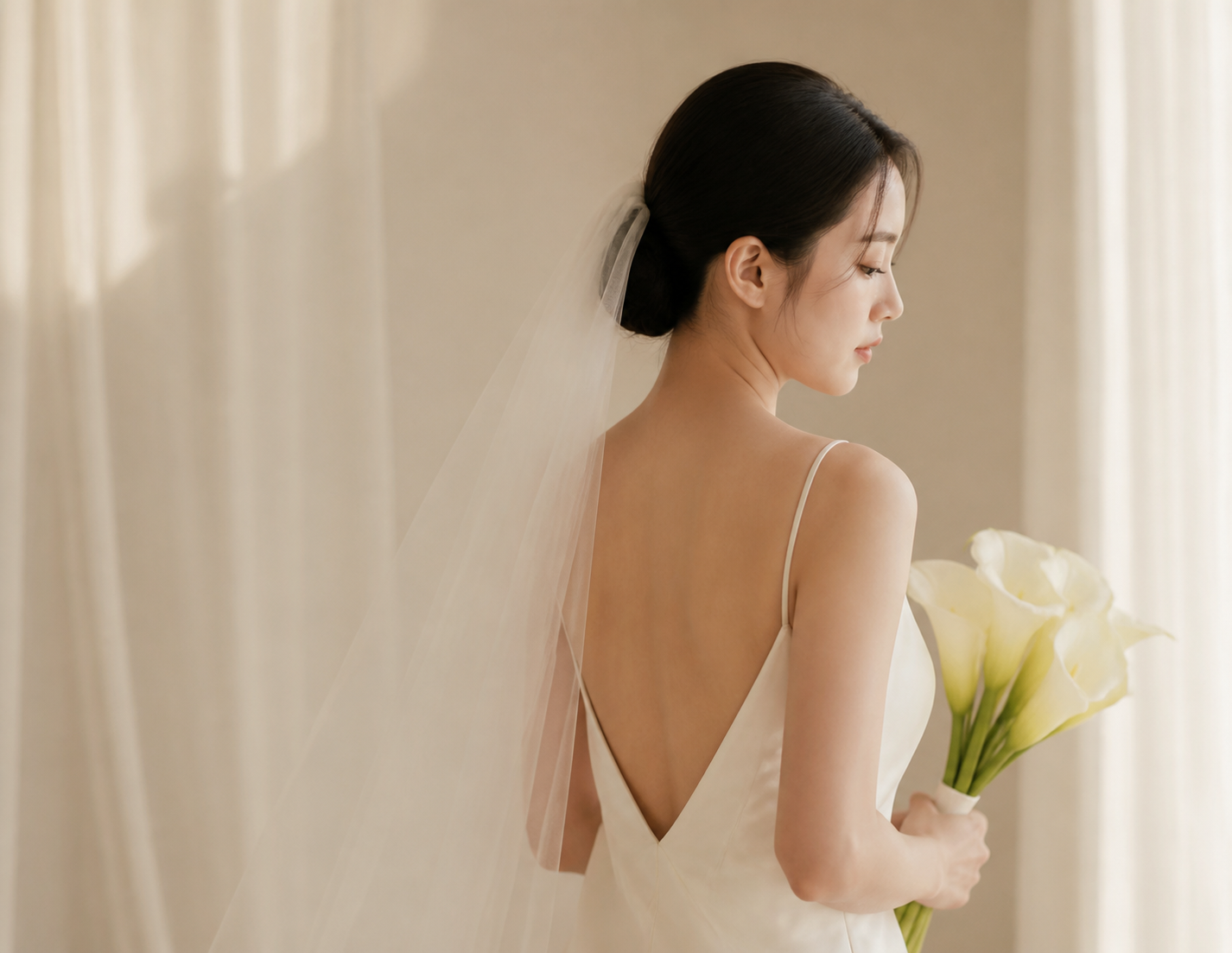웨딩을 준비하는 신부